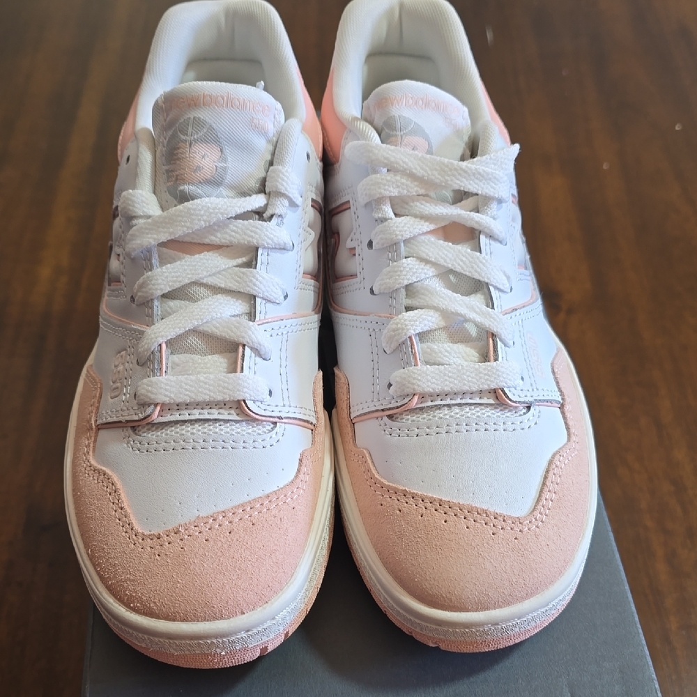 New Balance 550 Kids Sneakers - White and Pink